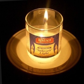 Pet loss during holidays-Yahrzeit candle